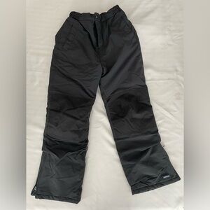 Lands' End Black Grow Alongs Snow Pants size 12